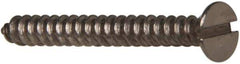 Value Collection - #6 Flat Head Slotted Sheet Metal Screw - Stainless Steel, 1-1/4" OAL, Grade 316 - Eagle Tool & Supply