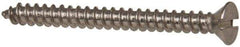 Value Collection - #6 Flat Head Slotted Sheet Metal Screw - Stainless Steel, 1-1/2" OAL, Grade 316 - Eagle Tool & Supply