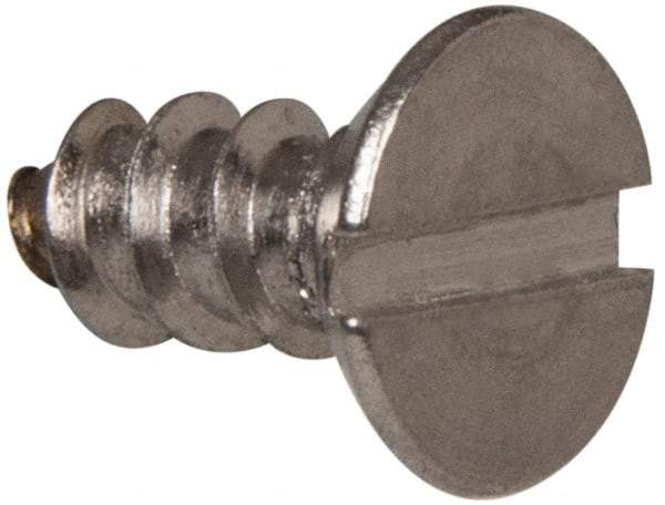 Value Collection - #8 Flat Head Slotted Sheet Metal Screw - Stainless Steel, 3/8" OAL, Grade 316 - Eagle Tool & Supply