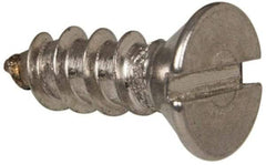 Value Collection - #8 Flat Head Slotted Sheet Metal Screw - Stainless Steel, 1/2" OAL, Grade 316 - Eagle Tool & Supply