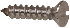Value Collection - #8 Flat Head Slotted Sheet Metal Screw - Stainless Steel, 3/4" OAL, Grade 316 - Eagle Tool & Supply