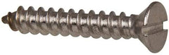 Value Collection - #8 Flat Head Slotted Sheet Metal Screw - Stainless Steel, 1" OAL, Grade 316 - Eagle Tool & Supply