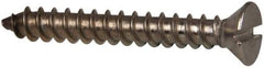 Value Collection - #8 Flat Head Slotted Sheet Metal Screw - Stainless Steel, 1-1/4" OAL, Grade 316 - Eagle Tool & Supply