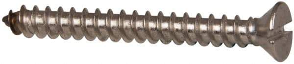 Value Collection - #8 Flat Head Slotted Sheet Metal Screw - Stainless Steel, 1-1/2" OAL, Grade 316 - Eagle Tool & Supply