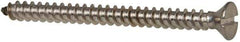 Value Collection - #8 Flat Head Slotted Sheet Metal Screw - Stainless Steel, 2" OAL, Grade 316 - Eagle Tool & Supply