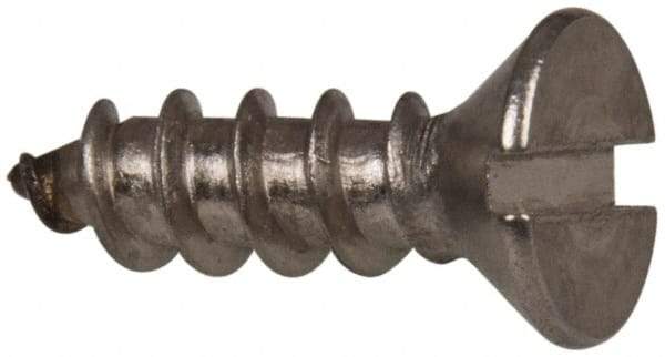 Value Collection - #10 Flat Head Slotted Sheet Metal Screw - Stainless Steel, 5/8" OAL, Grade 316 - Eagle Tool & Supply