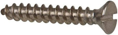 Value Collection - #10 Flat Head Slotted Sheet Metal Screw - Stainless Steel, 1-1/4" OAL, Grade 316 - Eagle Tool & Supply