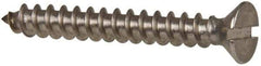 Value Collection - #10 Flat Head Slotted Sheet Metal Screw - Stainless Steel, 1-1/2" OAL, Grade 316 - Eagle Tool & Supply