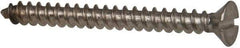 Value Collection - #10 Flat Head Slotted Sheet Metal Screw - Stainless Steel, 2" OAL, Grade 316 - Eagle Tool & Supply