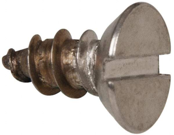 Value Collection - #12 Flat Head Slotted Sheet Metal Screw - Stainless Steel, 1/2" OAL, Grade 316 - Eagle Tool & Supply