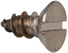 Value Collection - #12 Flat Head Slotted Sheet Metal Screw - Stainless Steel, 1/2" OAL, Grade 316 - Eagle Tool & Supply