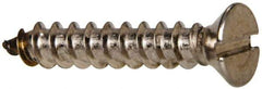 Value Collection - #12 Flat Head Slotted Sheet Metal Screw - Stainless Steel, 1-1/4" OAL, Grade 316 - Eagle Tool & Supply