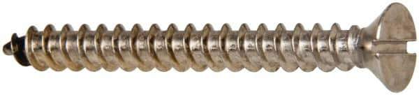Value Collection - #12 Flat Head Slotted Sheet Metal Screw - Stainless Steel, 2" OAL, Grade 316 - Eagle Tool & Supply