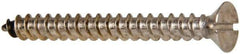 Value Collection - #12 Flat Head Slotted Sheet Metal Screw - Stainless Steel, 2" OAL, Grade 316 - Eagle Tool & Supply