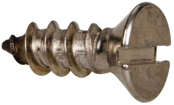 Value Collection - #14 Flat Head Slotted Sheet Metal Screw - Stainless Steel, 3/4" OAL, Grade 316 - Eagle Tool & Supply