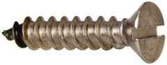 Value Collection - #14 Flat Head Slotted Sheet Metal Screw - Stainless Steel, 1-1/4" OAL, Grade 316 - Eagle Tool & Supply