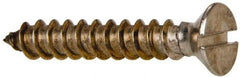 Value Collection - #14 Flat Head Slotted Sheet Metal Screw - Stainless Steel, 1-1/2" OAL, Grade 316 - Eagle Tool & Supply
