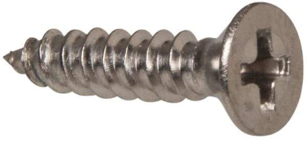 Value Collection - #4 Flat Head Phillips Sheet Metal Screw - Stainless Steel, 1/2" OAL, Grade 316 - Eagle Tool & Supply