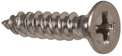 Value Collection - #4 Flat Head Phillips Sheet Metal Screw - Stainless Steel, 1/2" OAL, Grade 316 - Eagle Tool & Supply