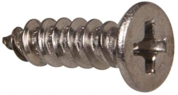 Value Collection - #6 Flat Head Phillips Sheet Metal Screw - Stainless Steel, 3/8" OAL, Grade 316 - Eagle Tool & Supply
