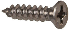 Value Collection - #6 Flat Head Phillips Sheet Metal Screw - Stainless Steel, 5/8" OAL, Grade 316 - Eagle Tool & Supply