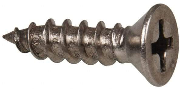 Value Collection - #8 Flat Head Phillips Sheet Metal Screw - Stainless Steel, 5/8" OAL, Grade 316 - Eagle Tool & Supply