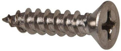 Value Collection - #8 Flat Head Phillips Sheet Metal Screw - Stainless Steel, 3/4" OAL, Grade 316 - Eagle Tool & Supply