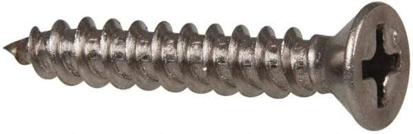 Value Collection - #8 Flat Head Phillips Sheet Metal Screw - Stainless Steel, 1" OAL, Grade 316 - Eagle Tool & Supply