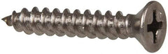 Value Collection - #8 Flat Head Phillips Sheet Metal Screw - Stainless Steel, 1" OAL, Grade 316 - Eagle Tool & Supply