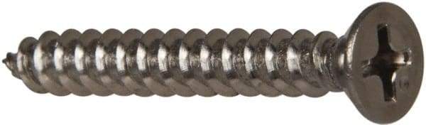 Value Collection - #8 Flat Head Phillips Sheet Metal Screw - Stainless Steel, 1-1/4" OAL, Grade 316 - Eagle Tool & Supply