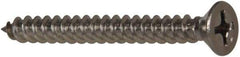 Value Collection - #8 Flat Head Phillips Sheet Metal Screw - Stainless Steel, 1-1/2" OAL, Grade 316 - Eagle Tool & Supply