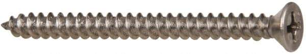 Value Collection - #8 Flat Head Phillips Sheet Metal Screw - Stainless Steel, 2" OAL, Grade 316 - Eagle Tool & Supply