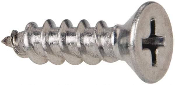 Value Collection - #10 Flat Head Phillips Sheet Metal Screw - Stainless Steel, 3/4" OAL, Grade 316 - Eagle Tool & Supply