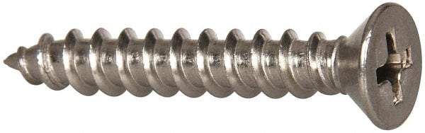Value Collection - #10 Flat Head Phillips Sheet Metal Screw - Stainless Steel, 1-1/4" OAL, Grade 316 - Eagle Tool & Supply