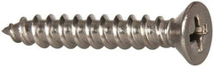 Value Collection - #10 Flat Head Phillips Sheet Metal Screw - Stainless Steel, 1-1/4" OAL, Grade 316 - Eagle Tool & Supply