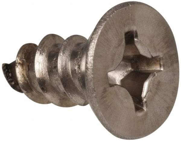 Value Collection - #12 Flat Head Phillips Sheet Metal Screw - Stainless Steel, 1/2" OAL, Grade 316 - Eagle Tool & Supply