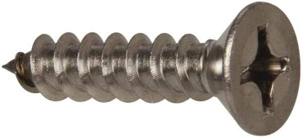 Value Collection - #12 Flat Head Phillips Sheet Metal Screw - Stainless Steel, 1" OAL, Grade 316 - Eagle Tool & Supply