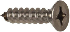 Value Collection - #12 Flat Head Phillips Sheet Metal Screw - Stainless Steel, 1" OAL, Grade 316 - Eagle Tool & Supply
