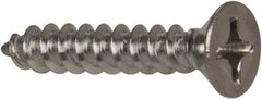Value Collection - #12 Flat Head Phillips Sheet Metal Screw - Stainless Steel, 1-1/4" OAL, Grade 316 - Eagle Tool & Supply