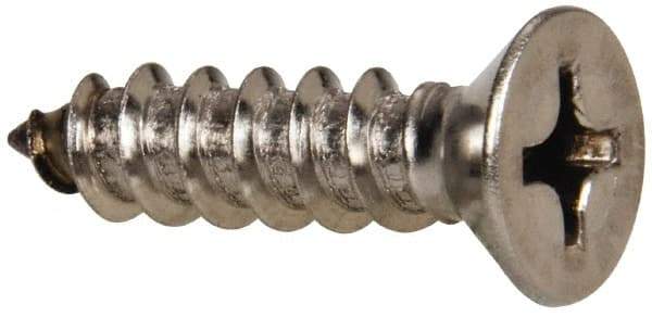Value Collection - #14 Flat Head Phillips Sheet Metal Screw - Stainless Steel, 1" OAL, Grade 316 - Eagle Tool & Supply