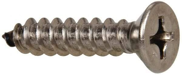 Value Collection - #14 Flat Head Phillips Sheet Metal Screw - Stainless Steel, 1-1/4" OAL, Grade 316 - Eagle Tool & Supply