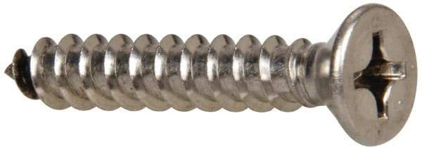 Value Collection - #14 Flat Head Phillips Sheet Metal Screw - Stainless Steel, 1-1/2" OAL, Grade 316 - Eagle Tool & Supply