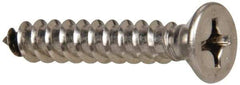 Value Collection - #14 Flat Head Phillips Sheet Metal Screw - Stainless Steel, 1-1/2" OAL, Grade 316 - Eagle Tool & Supply