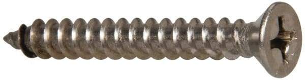 Value Collection - #14 Flat Head Phillips Sheet Metal Screw - Stainless Steel, 2" OAL, Grade 316 - Eagle Tool & Supply