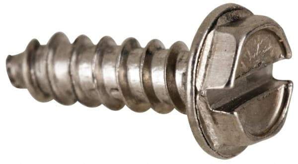 Value Collection - #12 Hex Washer Head Slotted Sheet Metal Screw - Stainless Steel, 3/4" Length Under Head, Grade 316 - Eagle Tool & Supply