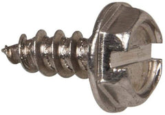 Value Collection - #6 Hex Washer Head Slotted Sheet Metal Screw - Stainless Steel, 3/8" Length Under Head, Grade 316 - Eagle Tool & Supply