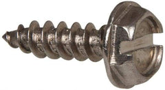 Value Collection - #6 Hex Washer Head Slotted Sheet Metal Screw - Stainless Steel, 1/2" Length Under Head, Grade 316 - Eagle Tool & Supply