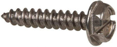 Value Collection - #6 Hex Washer Head Slotted Sheet Metal Screw - Stainless Steel, 3/4" Length Under Head, Grade 316 - Eagle Tool & Supply