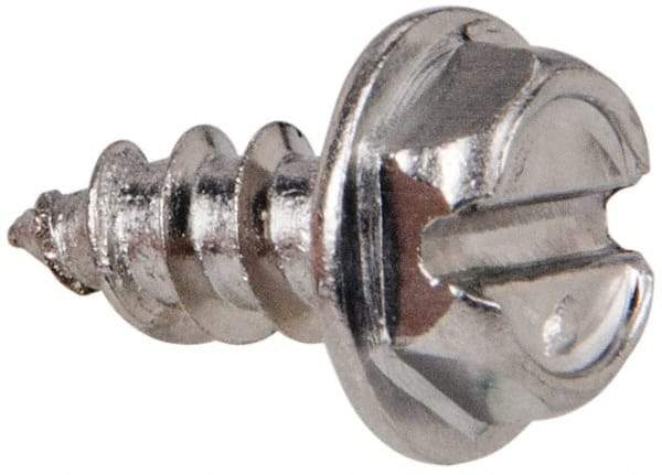 Value Collection - #8 Hex Washer Head Slotted Sheet Metal Screw - Stainless Steel, 3/8" Length Under Head, Grade 316 - Eagle Tool & Supply