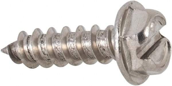 Value Collection - #8 Hex Washer Head Slotted Sheet Metal Screw - Stainless Steel, 5/8" Length Under Head, Grade 316 - Eagle Tool & Supply